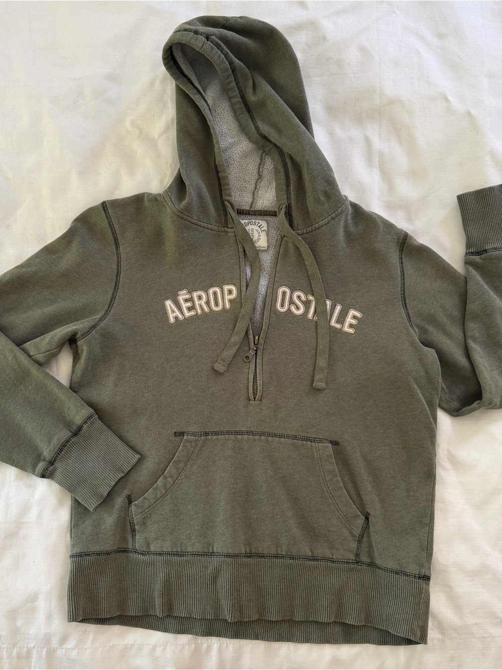 Vintage Aeropostale spellout quarter zip hoodie size small